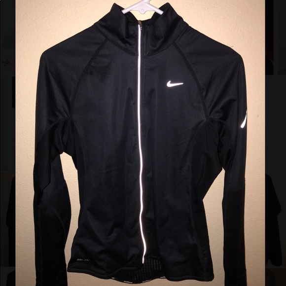 Nike Tops - Nike full zip dri-fit reflective jacket
